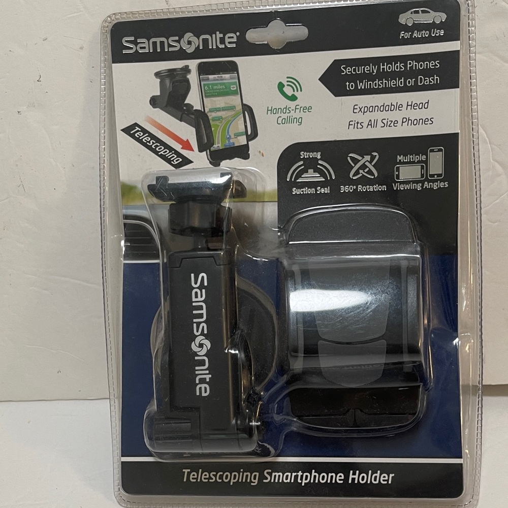 Samsonite Black Telescoping Phone Mount NIP